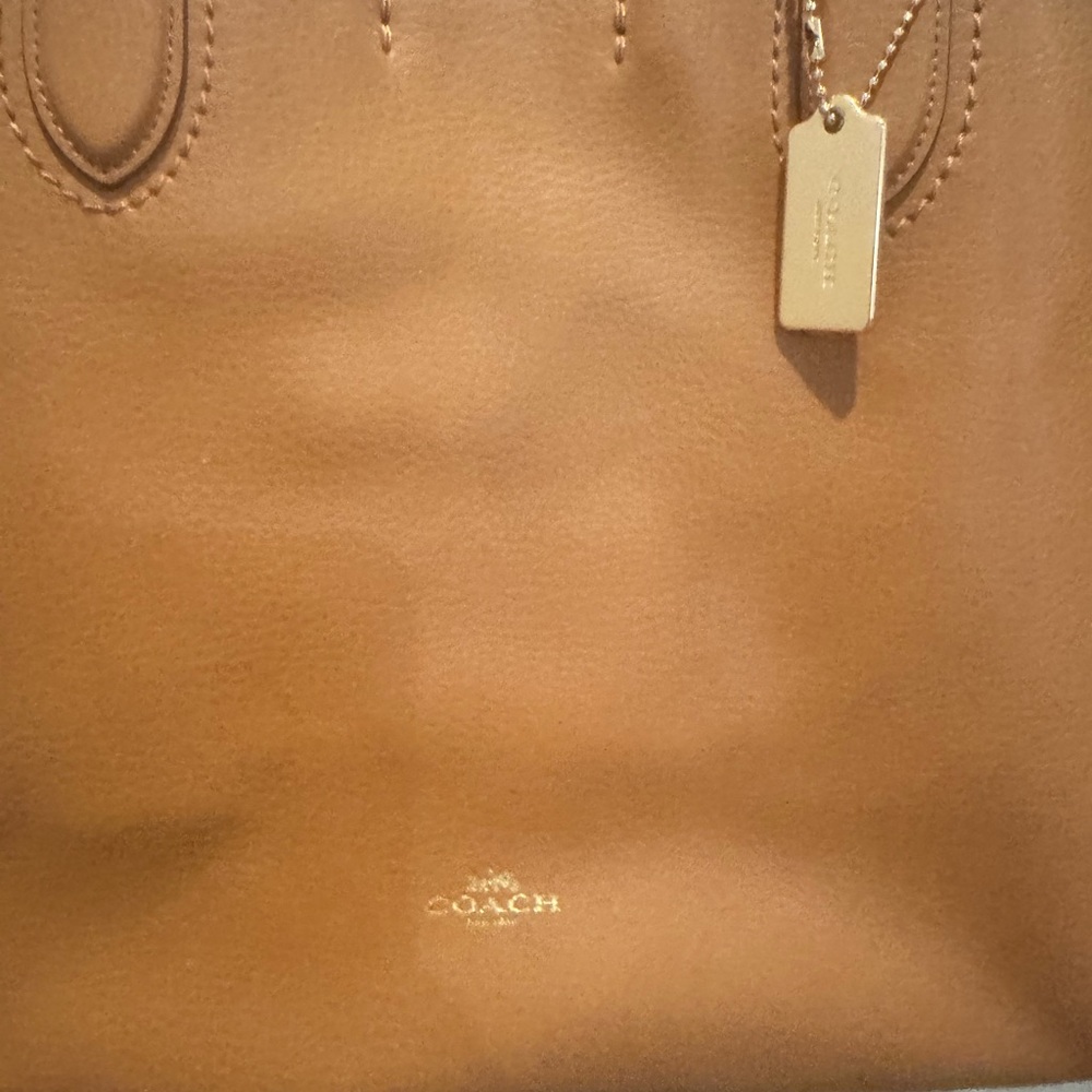 Coach Brown Leather Tote Bag - Picture 3 of 4